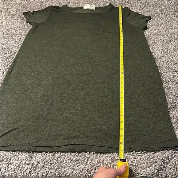 Dark Green T-Shirt Dress - Picture 4 of 5